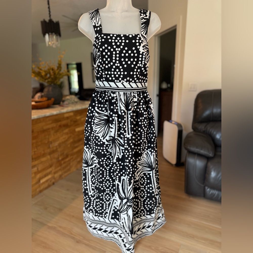 Band Of The Free Black and White Printed Dress. Size Small